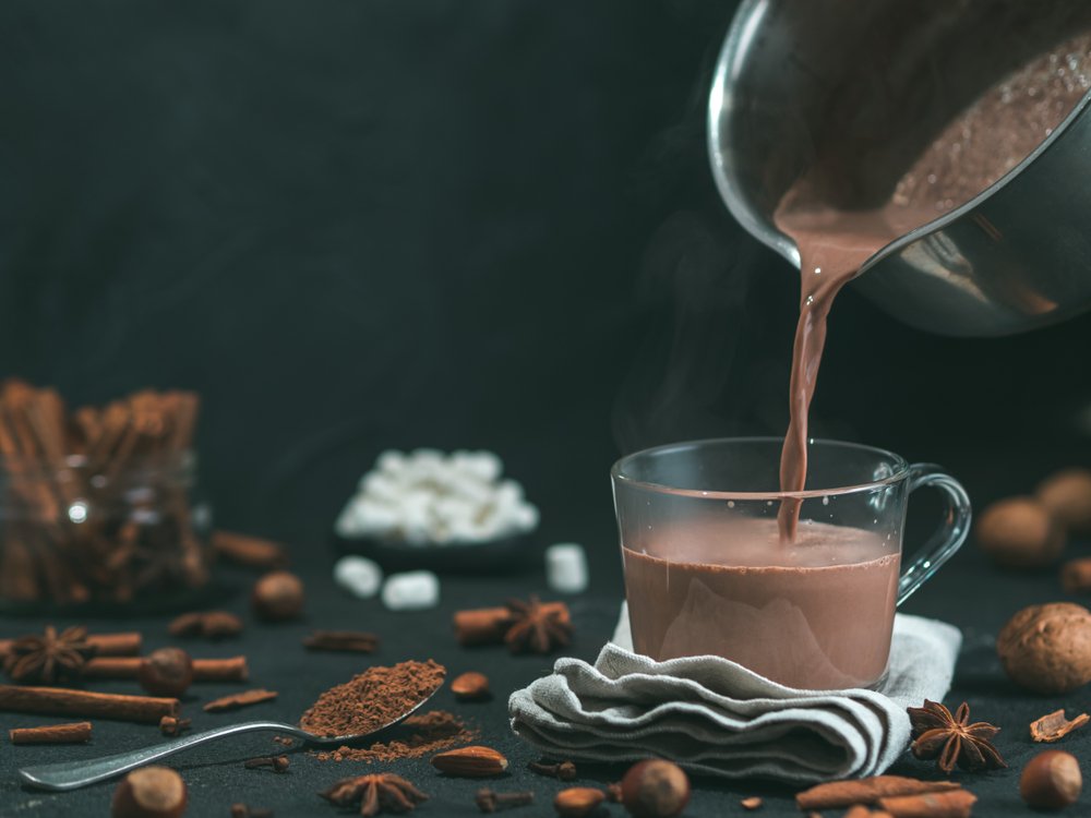Рецепт № 8. Домашний горячий шоколад с коньяком "Романтик" .