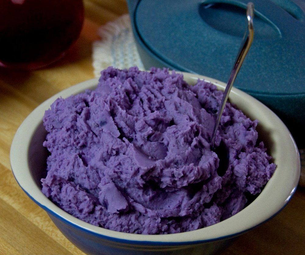 Пюре из фиолетового картофеля