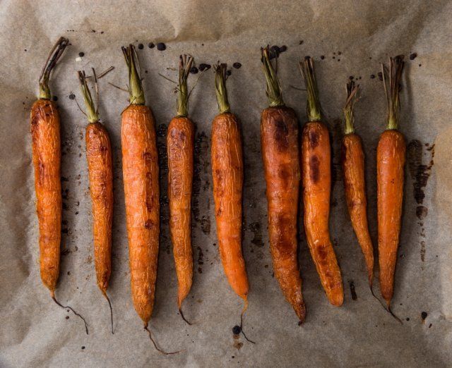 запеченные овощи, морковь