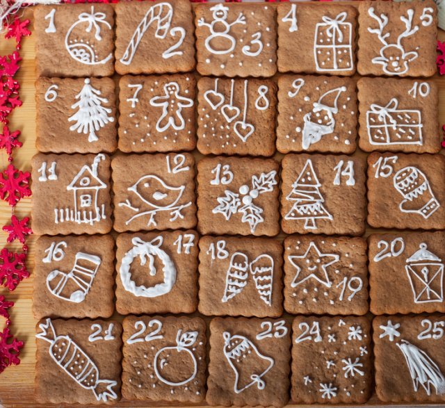 адвент-календарь из печенья