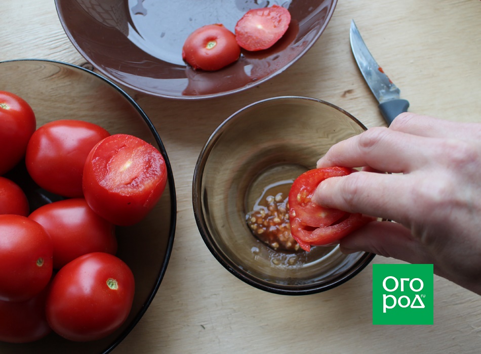 заготовка семян томатов